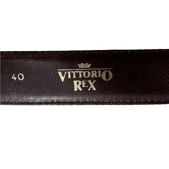VINTAGE VITTORIO REX Full Grain Cowhide Men's Belt Made In Italy - Picture 6 of 10